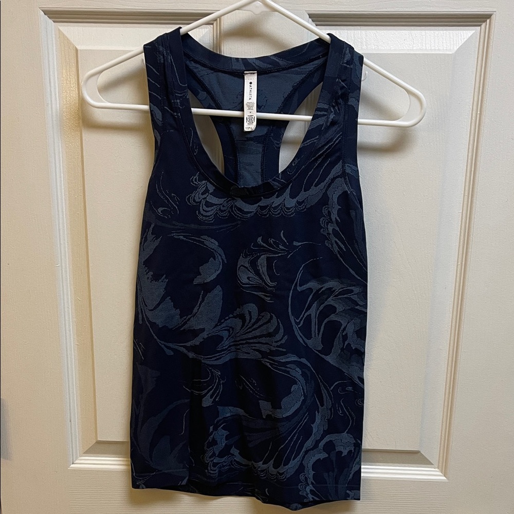 Athleta Dark Blue Swirl Tank Top